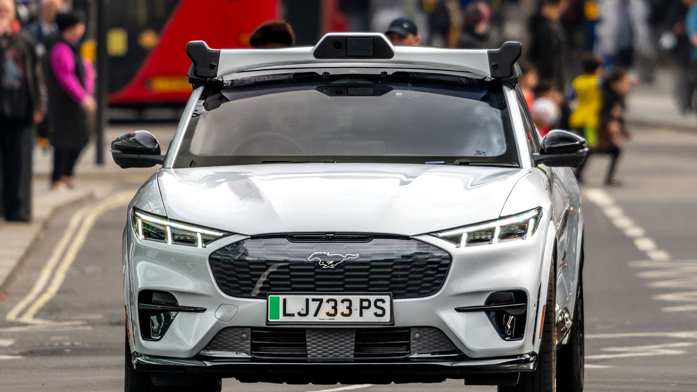 Wayve's autonomous Ford Mustang Mach-E test car in London